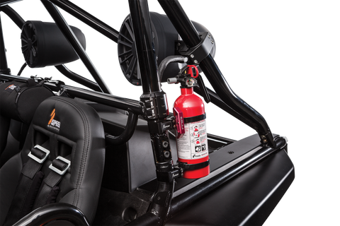 Speed FIRE EXTINGUISHER WITH QUICK-RELEASE BRACKETS